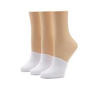 HUE Women's Cotton Toe Topper, 3 Pack
