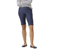 HUE Women's Cuffed Essential Denim Shorts, Deep Indigo Wash, Large