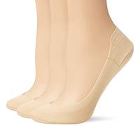 HUE Women's Hidden Cotton Perfect Edge Liner, Cream - 3 Pair Pack, One Size