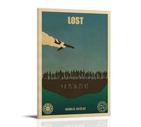 HUEAEHAHE Poster decorativo su tela, motivo: serie TV Lost (8), stampa artistica da parete, 20 x 30 cm, stile cornice