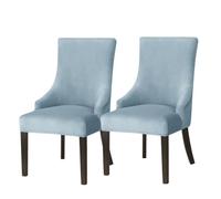 Hueborne Coprisedie Elastici con Schienale Ad Ala, Confezione da 6: Coprisedie Elastici in Velluto, Adatti for Ristoranti E Sale for Banchetti, Copripoltrona Lavabili in Lavatrice.(Light Blue,2PC)