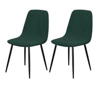 Hueborne Coprisedie in Velluto, 4 Pezzi - Coprisedie Moderne Super Elasticizzate Senza Braccioli, Adatte for Sale da Pranzo, Cucine E Soggiorni(Green,2pcs)