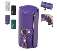 Hueborne Portagioie da Viaggio A Tre Strati: Una Scatola Portaoggetti Multistrato Delicata E Compatta con Fodera in Velluto E Chiusura con Cerniera.(Purple)