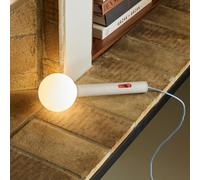 Hübsch Applique a LED Talk, grigio chiaro/blu, lunghezza 30 cm, ferro/vetro Hübsch