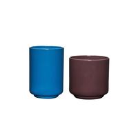 Hübsch Deux Potte Set di 2 Granata/ Blu