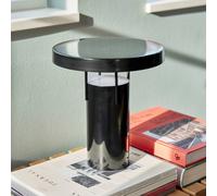 HÜBSCH Lampada da tavolo LED ricaricabile BringMe, nero lucido, 28 cm Hübsch