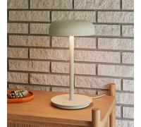 Hübsch Lampada da tavolo LED Velo, beige sabbia, ferro, policarbonato Hübsch