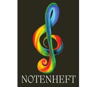 Hübsches Blanko Notenheft A4 für Musiker und Songwriter: Leeres Notenheft mit Notenlinien im DIN A4 Format, ideal für Musikkomposition und Songwriting, geeignet für Anfänger und Fortgeschrittene