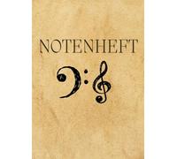 Hübsches Blanko Notenheft A4 für Musiker und Songwriter: Leeres Notenheft mit Notenlinien und Lineatur auf jeder Doppelseite im DIN A4 Format, ideal ... geeignet für Anfänger und Fortgeschrittene