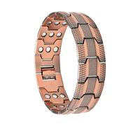 Huehkir Bracciale Magnetico Uomo | Bracciali In Rame Magnetici Per Uomo | Cinturino Regolabile | Per Energia Benessere Sport Compleanno Ufficio Attività