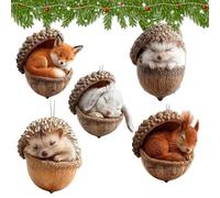 Huehkir Decorazioni Natalizie per Albero | 2D Decorazione a Pendente | Decorazioni Natalizie a Forma di Animali - Per Famiglia Amici Interno Esterno Finestra Mensola Tavolo Salone Casa Vacanze