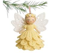 Huehkir Kit Uncinetto Per Principianti | Decorazioni Angeliche Fatte A Mano,Set Uncinetto Con Filato Decorazioni Festive,Per Compleanno Natale Casa Festa Classe D Arte Progetti Di Creazione Albero