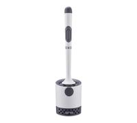 Huehkir Set Spazzola e Portaspazzolini per WC - Scopa Per WC - Accessorio Ergonomico Per Pulizia Di Bagno, Pavimento In Pietra, Doccia, Piastrelle, Fughe E Per Casa E