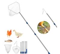 Hühnerfänger, Set di anelli per le gambe regolabili da 89-198 cm e rete di cattura con rete intercambiabile, Dispositivo di cattura per polli e volatili per la cattura di anatroccoli, oche, uccelli