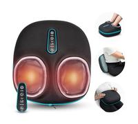 HUEIYEH Massaggiatore Shiatsu 2 in 1 per piedi e schiena, con calore, per circolazione e sollievo dal dolore, fascite plantare, neuropatia, massaggiatori impastanti regolabili, idea regalo