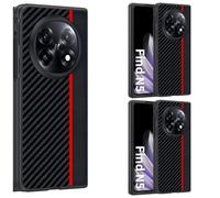 Hülle Custodia per Find N5 Cover Fibra Carbonio,Textured Pelle Sottile Case Bumper Shell per Oppo Find N5(4)