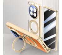 Hülle Custodia per Find N6 Cover + Privacy Film + Hinge + 360°Rotating Stand + Wireless Charge,Clear Case per Oppo Find N6(4)