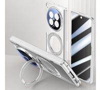 Hülle Custodia per Find N6 Cover + Privacy Film + Hinge + 360°Rotating Stand + Wireless Charge,Clear Case per Oppo Find N6(5)