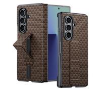 Hülle Custodia per Fold7 Cover + Hinge + Sliding Strap Kickstand,Pelle Bumper Case Slim Shell per Samsung Galaxy Z Fold7(4)