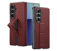 Hülle Custodia per Fold7 Cover + Hinge + Sliding Strap Kickstand,Pelle Bumper Case Slim Shell per Samsung Galaxy Z Fold7(3)