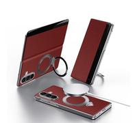 Hülle Custodia per Fold7 Cover Magnetic Flip Case Wallet Card Slot + 360°Rotating Ring Stand + View Window,Folio Shell per Samsung Galaxy Z Fold7(3)