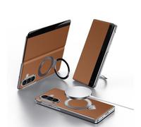 Hülle Custodia per Fold7 Cover Magnetic Flip Case Wallet Card Slot + 360°Rotating Ring Stand + View Window,Folio Shell per Samsung Galaxy Z Fold7(2)