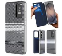Hülle Custodia per Galaxy A55 Cover Smart View Window Wallet Case + Textured Leather,Folio Shell per Samsung Galaxy A55(3)