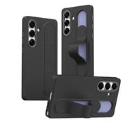 Hülle Custodia per Galaxy S24 Cover + 3 Pulsanti NFC Smart + Cinturino da Polso e Supporto + Anello Lente in Lega,Standing Grip Case per Samsung Galaxy S24(2)