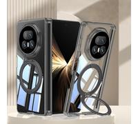 Hülle Custodia per Magic V5 Cover Transparent + Magnetic Hinge + 360°Rotating Stand + Wireless Charge,Clear Bumper Case per Honor Magic V5(1)