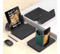 Hülle Custodia per Mate X7 Tastiera + Mouse + Adjustable Hinge Flip Case + Penna,Universale Book Cover Keyboard Kit per Huawei Mate X7(2)