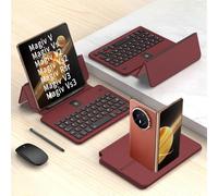 Hülle Custodia per Mate X7 Tastiera + Mouse + Adjustable Hinge Flip Case + Penna,Universale Book Cover Keyboard Kit per Huawei Mate X7(3)