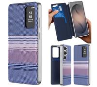 Hülle Custodia per S22 Ultra Cover Smart View Window Wallet Case + Textured Leather,Folio Shell per Samsung Galaxy S22 Ultra(1)