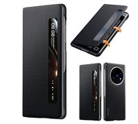 Hülle Custodia per X Fold5 Magnetic Flip Cover View Window + Wireless Charge,Carbon Fibre Folio Slim Case per vivo X Fold5(4)