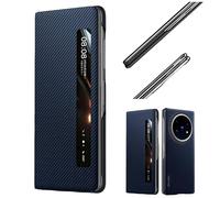 Hülle Custodia per X Fold5 Magnetic Flip Cover View Window + Wireless Charge,Carbon Fibre Folio Slim Case per vivo X Fold5(1)