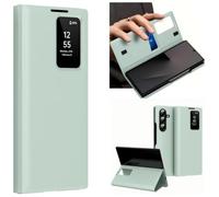 Hülle Smart Window Custodia per Fold8 Ultra Flip Wallet Cover(Verde) | Card Slot Folio Case,Rispondere alle chiamate senza aprire la copertina
