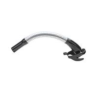 Hünersdorff 434802 Beccuccio Tanica Benzina, Tubo di uscita gasolio in metallo 380 mm, flessibile per bombole in metallo, grigio/nero