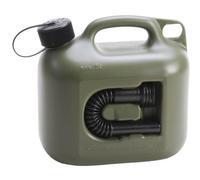 Hünersdorff Tanica per carburante, professionale, 5 l, per benzina, diesel e altre merci pericolose, approvazione ONU, Made in Germany, produzione certificata TÜV, verde oliva
