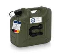 Hünersdorff 801000 No Tanica Carburante Profi (Un) da 10 Litri Colore Verde Oliva,omologazione Un,HDPE,Accessori Neri