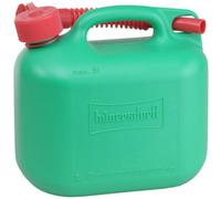 Hünersdorff Tanica Carburante Standard da 5 Litri, HD-PE Colore Verde, con omologazione Un e Accessori Rossi