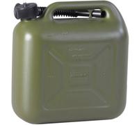 Hünersdorff Tanica Carburante Standard da 10 Litri, HDPE Colore Verde Oliva, omologazione Un, Accessori Neri