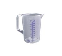 Hünersdorff Caraffa dosatrice 2l | polipropilene (PP) | infrangibile e lavabile in lavastoviglie | manico chiuso | scala blu | made in Germany