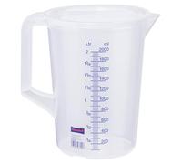 Hünersdorff Caraffa dosatrice 2l | polipropilene (PP) | infrangibile e lavabile in lavastoviglie | manico chiuso | scala blu | made in Germany