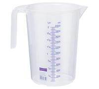 hünersdorff Caraffa graduata da 2.000 ml, PP, 2 scale Manico aperto, trasparente, impilabile