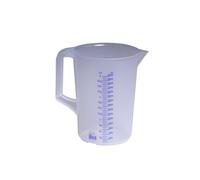 hünersdorff Caraffa Graduata da 3.000 ml, PP, 2 Scale Manico Chiuso, Trasparente