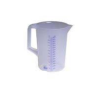 Hünersdorff Caraffa Graduata da 3.000 ml, PP, 2 Scale Manico Chiuso, Trasparente