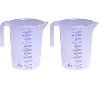 hünersdorff Caraffa Graduata da 5.000 ml, PP, 2 Scale Manico Aperto, Trasparente, impilabile (Confezione da 2)