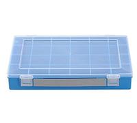 hünersdorff Cassetta a scomparti PP CLASSIC, 24 scomparti 225x335x55 mm, colore blu, con manico per il trasporto