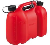 Hünersdorff Doppie taniche Profi 6+3L, HD-PE Colore Rosso, con omologazione Un, Accessori Neri