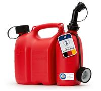 Hünersdorff Doppia tanica Profi 3+1,5 L, HD-PE Colore Rosso, con omologazione Un, Accessori Neri