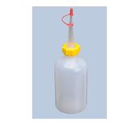 hünersdorff Flacone da spremere, 250 ml, LD-PE, adatto per alimenti, per dosaggi particolarmente sottili, con dado stabile e tappo antigoccia, per cucina, laboratorio o hobby, trasparente